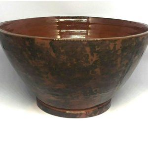 Huberhaus Redware Bowl, John Huber, 1994, Handmade Pottery